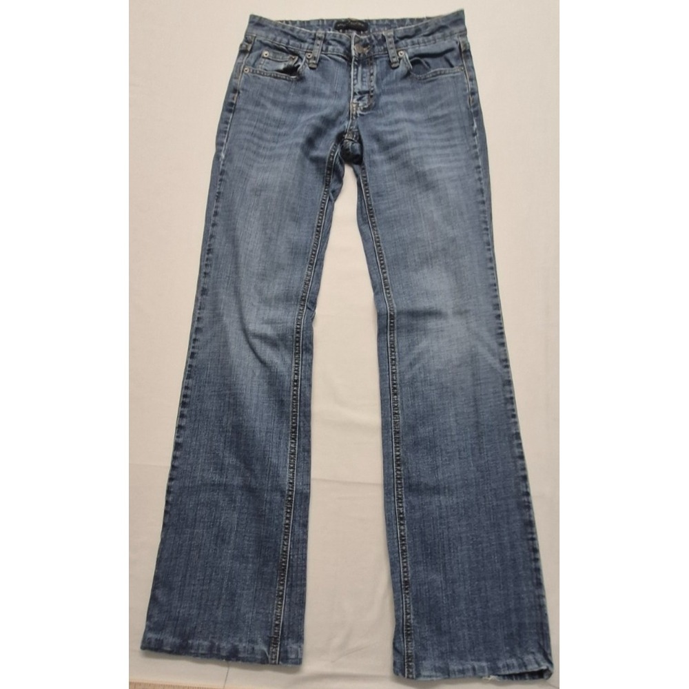 Banana Republic women's stretch medium wash denim blue sz. 2‎ wide leg